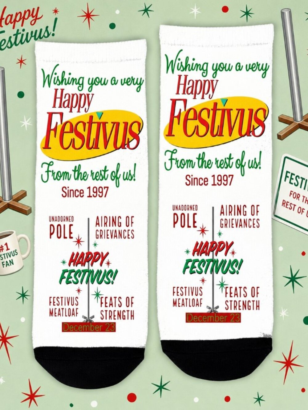 Happy Festivus Ankle Socks